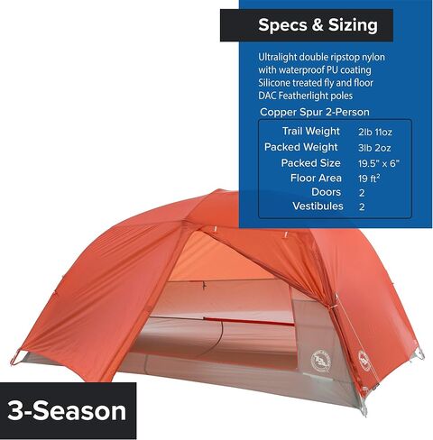 Big Agnes Copper Spur HV UL - UltralightBackpacking Tent in Kuwait