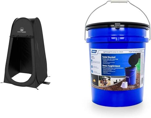 Wakeman Outdoors Pop Up Pod - Instant Shower Tent, Dressing Room, or Portable Toilet Stall with Carry Bag for Camping, Beach, or Tailgate in Saudi Arabia