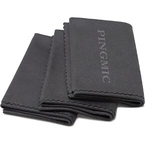 PINGMIC 12"x12" Gun Cleaning Cloth - Lint Free Gun Cltoh, Professional - Polishing -Reusable Cleaning Supplies - Black/Grey - 3 Pack