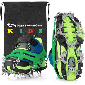 Kids Ice Cleats - Snow Crampons for Hiking Boots & Shoes with 14 Stainless Steel Spikes in Saudi Arabia