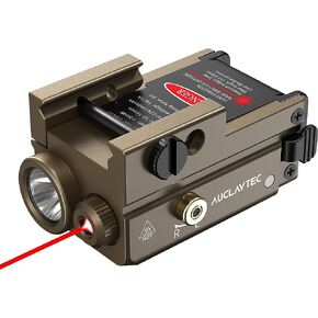Pistol Flashlight Red Laser Combo 420 Lumens Pistol Light Recharge Tatical Flashlight Fits for Picatinny MIL-STD-1913 Rail, Fits for Glock (with Built-in Battery)