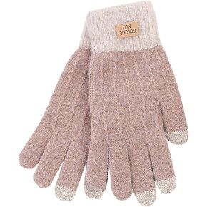 Mens Womens Winter Knit Gloves Warm Full Fingers Thermal Warm Knit Glove for Running Driving Hiking in Kuwait