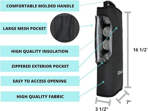 101mart Golf Cooler Bag | Soft Insulated Golf Bag Cooler Holds 6 Cans or 2 Wine Bottles | Perfect for Golfing & Outdoor Activities | Ideal Gift for Golfers of All Levels Men & Women in Kuwait
