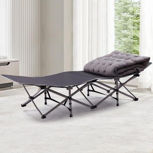 سرير تخييم قابل للطي من سنكورين، سرير تخييم قابل للطي بوزن 440 رطل، سرير تخييم قابل للطي للبالغين مع وسادة سميكة، سرير قابل للطي محمول كرسي صالة للشاطئ في الحديقة والتخييم وحمام السباحة ودباغة الشمس in Kuwait