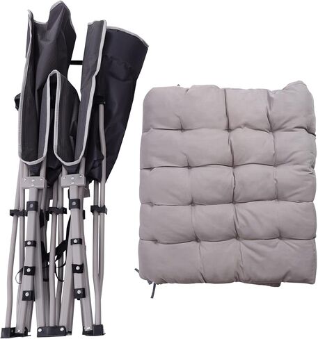 سرير تخييم قابل للطي من سنكورين، سرير تخييم قابل للطي بوزن 440 رطل، سرير تخييم قابل للطي للبالغين مع وسادة سميكة، سرير قابل للطي محمول كرسي صالة للشاطئ في الحديقة والتخييم وحمام السباحة ودباغة الشمس in Kuwait