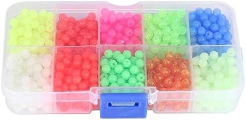 Zerone 1000PCS Artificial Fishing Baits Plastic Round Beads Fishing Tackle Lures Swimbait Bass Lures Outdoor Fishing in Saudi Arabia