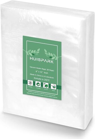 Vacuum Sealer Bags, 4"*6" 50 Pcs Heavy Duty Pre-Cut Design Commercial Grade Food Sealable Bag for Heat Seal Food Storage, Great for Storage, Meal Prep and Sous Vide in Saudi Arabia
