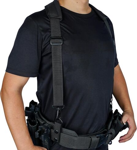 KUNN Tactical Harness Police Suspenders for Duty Belt with Metal Hook Adjustable Padded Shoulder Pads,Army Green in Kuwait