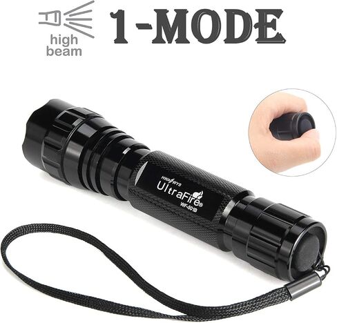 ULTRAFIRE LED Single Mode Flashlight with 4 PCS UFB18 and Charger, 500 Lumens Mini Tactical Flashlight Kit for Hiking Camping Outdoor Emergency in Saudi Arabia