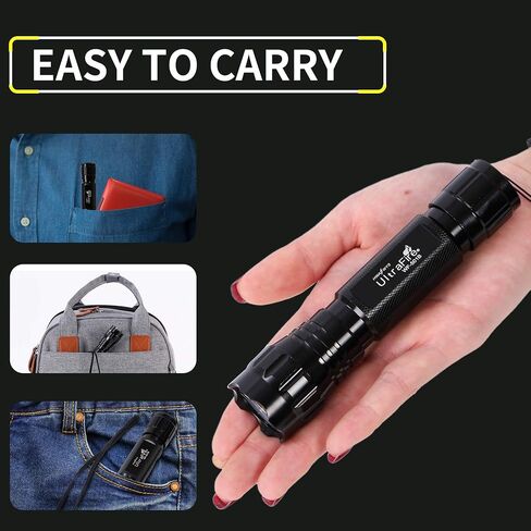 ULTRAFIRE LED Single Mode Flashlight with 4 PCS UFB18 and Charger, 500 Lumens Mini Tactical Flashlight Kit for Hiking Camping Outdoor Emergency in Saudi Arabia