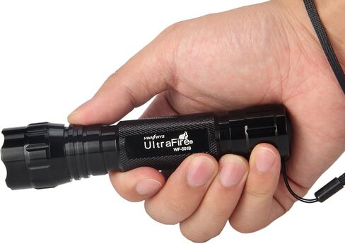 ULTRAFIRE LED Single Mode Flashlight with 4 PCS UFB18 and Charger, 500 Lumens Mini Tactical Flashlight Kit for Hiking Camping Outdoor Emergency in Saudi Arabia