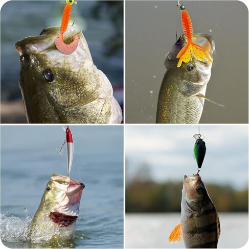 مجموعة طُعم الصيد، أدوات صيد الأسماك، بما في ذلك الديدان البلاستيكية والديدان المعدنية الصلبة، ضفادع VIB Jigs، معدات صيد الأسماك لسمك السلمون المرقط، 70/87/181 قطعة من أدوات صيد الأسماك in Kuwait