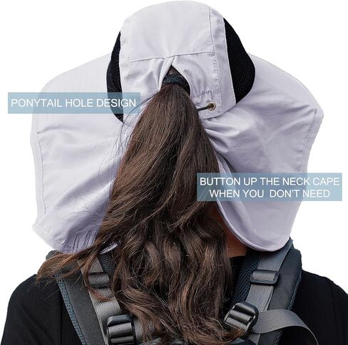 Sun Hat for Men Women with Neck Flap,UPF 50+ UV Protective Hiking Fishing Hats,Wide Brim Sun Hat for Women&Men in Saudi Arabia