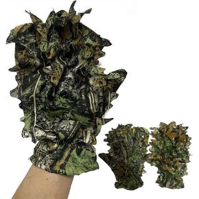 Ghillie Suit Accessories 3D Leaf Camo Gloves Leafy Camouflage Hunting Suits Gloves Outdoor Anti-Slip Sports Hunting Gloves for Men in Saudi Arabia