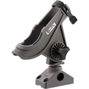 Scotty #280-GR Baitcaster/ Spinning Rod Holder w/ #241 Side/Deck Mount (Grey) in Saudi Arabia