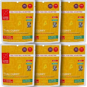 GOOD TO-GO Thai Curry | Camping Food, Backpacking Food (Single Serving) | Just Add Water Meals, Backpacking Meals | Dehydrated Meals Taste Better Than Freeze Dried Meals