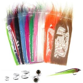 Greatfishing 13packs Mix Color Long Fiber Fly Tying Materials Streamer in Kuwait