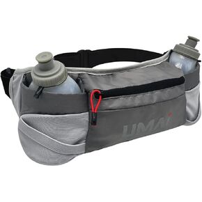 Umai Running Hydration Belt, Hydration Running Bottle Belt, Running Belt with Water Bottles, Trail Hydration Running Belt, Hydration Belt for Running Women and Men (Grey)
