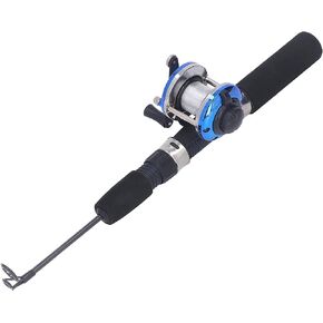Ice Fishing Rod Kit, 50cm Ice Fishing Rod Kit Carbon Fiber Fishing Rod with Reel Hooks Spoon Storage Box Hunting Backpacks for Winter Outdoor in Saudi Arabia