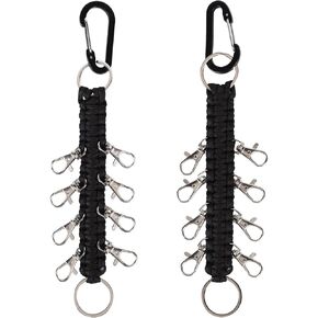 2 PCS Cheer Bow Holder,Paracord Handmade Keychain for Cheerleading Teen Girls High School College Sports