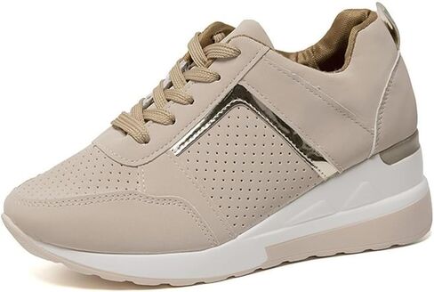 Ladmiple Sneakers For Women Slip On Wide Width Walking Shoes Fashion Dressy Casual Summer Lace Up Platform Flats Loafers in Kuwait