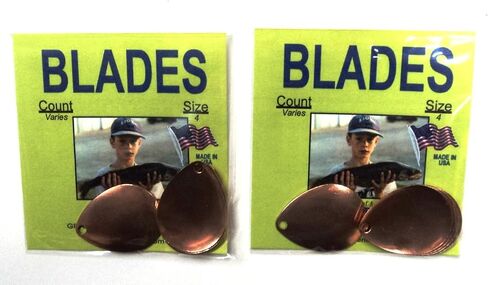 Catchmore Colorado Blades - Size 4 - Multiple Colors - Count Varies by Color - 2 Packs - for Harnesses, Spinners, Jewelry, etc. in Kuwait