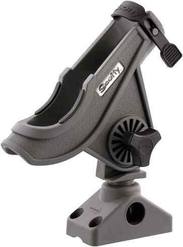 Scotty #280-GR Baitcaster/ Spinning Rod Holder w/ #241 Side/Deck Mount (Grey) in Saudi Arabia