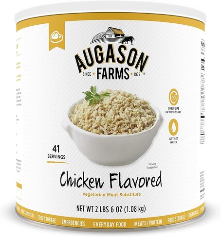 Augason Farms 5-70147 Chicken Flavored Vegetarian Meat Substitute, Blue, Large in Saudi Arabia