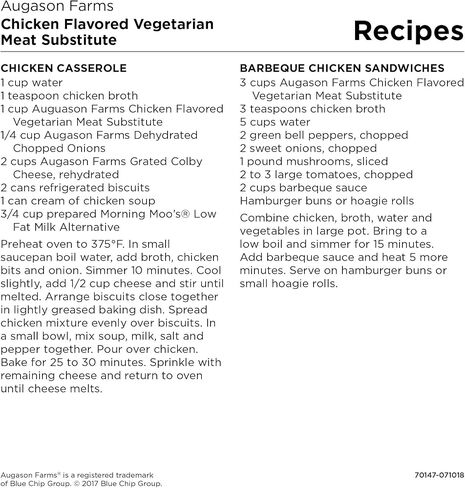 Augason Farms 5-70147 Chicken Flavored Vegetarian Meat Substitute, Blue, Large in Saudi Arabia