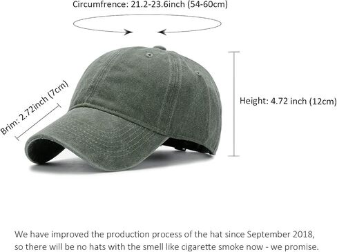 HH HOFNEN Baseball Cap Washed Cotton Unstructured Vintage Hat for Men Women in Saudi Arabia