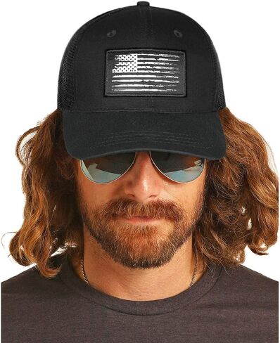 American Fish Flag Trucker Hat, Fishing Gifts for Men Women in Kuwait