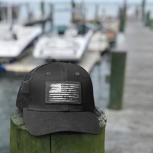 American Fish Flag Trucker Hat, Fishing Gifts for Men Women in Kuwait