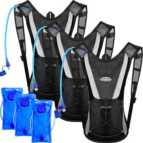 حقيبة ظهر للترطيب مكونة من 3 قطع من ريجيناري مع مثانة مياه سعة 2 لتر، حقيبة ظهر للمشي لمسافات طويلة مع حقيبة ظهر للترطيب في المثانة المائية للمشي لمسافات طويلة في الهواء الطلق والجري وركوب الدراجات والتخييم للرجال والنساء in Kuwait