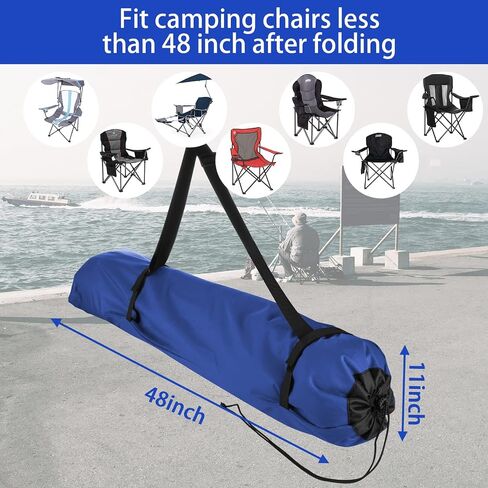 Foldable Camp Chair Replacement Bag Carrying Bag Large Mouth Bag with Shoulder Strap for Outdoor Camping, Heavy Duty Large Storage Folding Chair Bag 48 inches (Chair is not included) in Kuwait