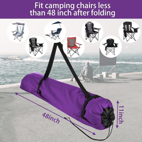 Foldable Camp Chair Replacement Bag Carrying Bag Large Mouth Bag with Shoulder Strap for Outdoor Camping, Heavy Duty Large Storage Folding Chair Bag 48 inches (Chair is not included) in Kuwait