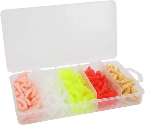 طعم صيد السمك من تافوكو، طعم ناعم، طعم صيد السمك، 250 قطعة 2 سم محاكاة Tenebrio Molitor ملحق طعم السمك لصيد الأسماك في المياه العذبة في البحر in Kuwait