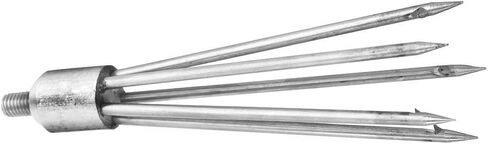 رمح صيد الأسماك من RiToEasysports، شوكة رمح صيد السمك متينة من الفولاذ المقاوم للصدأ مقاس 8 مم، ملحق رأس لولبي تلسكوبي من الفولاذ المقاوم للصدأ in Kuwait