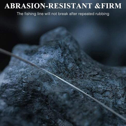 Fishing Line Monofilament Fishing Wire 500M Clear Fishing Lines Nylon 0.8mm Fishing Line for Saltwater & Freshwater Fishing(2-35LB) in Kuwait