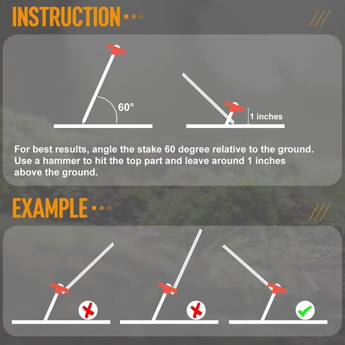 Gold Armour Galvanized Non-Rust Camping Family Tent Pop Up Tent Stakes Heavy Duty 10pc-Pack, with 4x10ft Ropes (Orange) in Saudi Arabia