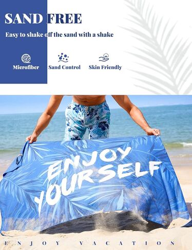 AOOGD Microfiber Beach Towel Camping Towel Large, 63" x 31" Quick Dry Adult Bath Towel, Portable Travel Towel with Buttons and Elastic Band for Fitness, Yoga, Sauna,Swim in Saudi Arabia