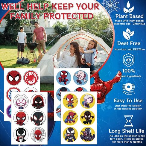 168 قطعة من الرقع الطاردة للبعوض بتصميم كرتوني للاطفال والرضع، ملصقات سيترونيلا للحشرات الطبيعية للبالغين خالية من الديت in Kuwait