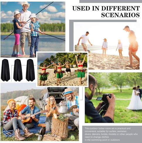 Maitys 3 Pcs Changing Room Privacy Tent Changing Cover Ups 55 Inch Length Instant Camping Privacy Shelters Lightproof Portable Dressing Room for Summer Camping Swimming Changing in Saudi Arabia