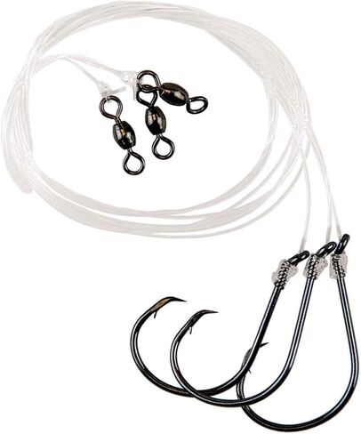 Eagle Claw Lazer Sharp OOCTOPUS Circle Hook Mono Striped BASS RIG in Kuwait