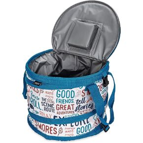 Camco Life is Better at The Campsite Pop-Up Cooler, Graffiti Design | Features a Water-Resistant Interior and Built-in Bottle Opener | Holds Up to a 12-Pack of Bottled or Canned Drinks (53416)