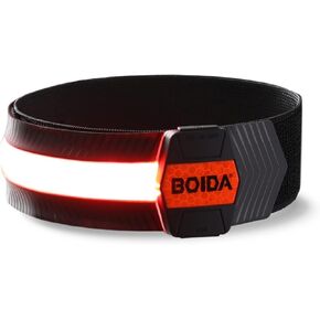 BOIDA LED Reflective Band 1pcs - High Visibility Gear for Running,Bike, Camping, Walking & Cycling | USB Rechargeable | Safer Than a Reflective Vest | Orange,Orange,Green,White