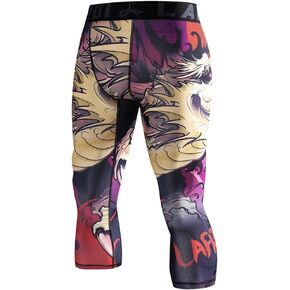 LAFROI Men's Compression Fit 3/4 Tights Leggings with Pcoket/Non-Pocket-YSK10 in Kuwait