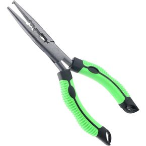 Hikary Long Nose Fishing Pliers,Ice Fishing Gear,Stainless Steel Hook Remover Braid Cutter Rustproof Fishing Multi-Tools Fishing Gripper for Freshwater Saltwater