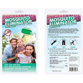 Evergreen Research - Mosquito Eliminator Wristband - Ultra Soft Microfiber Bands - One Size Fits All with Adjustable Snaps - Natural Plant Based Oils (15) in Saudi Arabia
