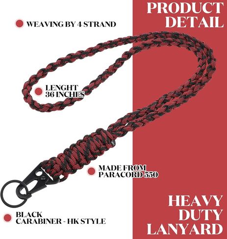 Frienda 2 Set Heavy Duty Paracord Lanyard for Keys in Kuwait