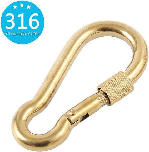 PROND Locking Carabiners, Heavy Duty Carabiner, 316 Stainless Steel Screw Lock Carabiner Hooks in Kuwait